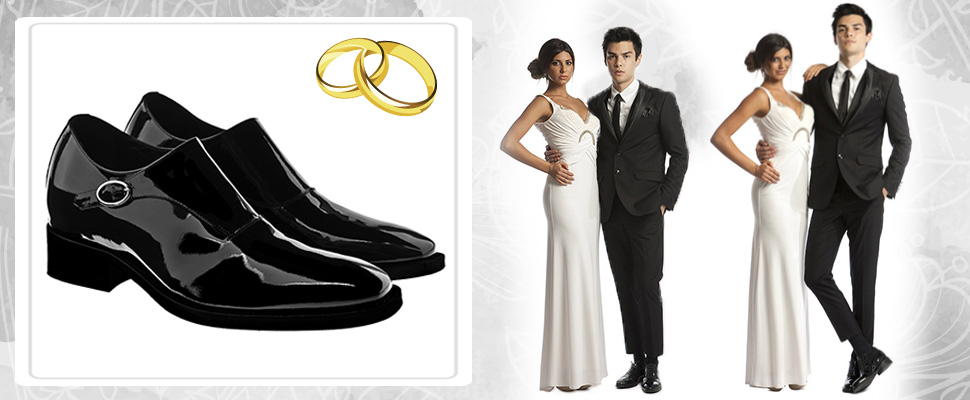 scarpe con rialzo da matrimonio